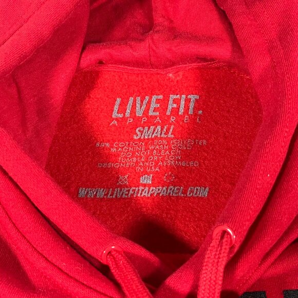 Live Fit LVFT Pullover Hoodie Men Small Red Performance Workout Gym Logo NWT - Picture 6 of 8